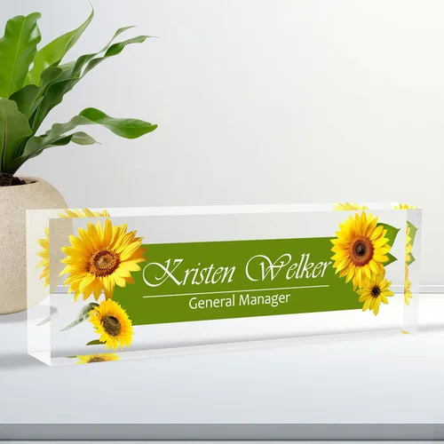 Miniatura 20 de Placa de Nombre Personalizada para Escritorio, Placa de Nombre de Escritorio Personalizada, Placa de Nombre Acrílica Personalizada para Oficina