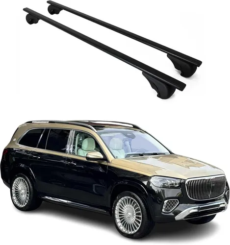 Miniatura 10 de OMAC Portaequipajes con cerradura para Mercedes GLS Clase X166 2017-2019 Alu Gris