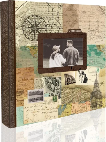 Miniatura 12 de Holoary Álbum de fotos de 4 x 6 pulgadas, 300 fotos, 3 imágenes por página, área de escritura de notas para cada bolsillo, con ventana de marco