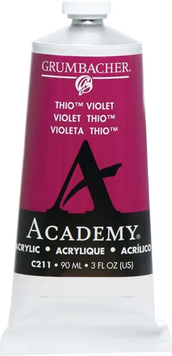 Miniatura 8 de Grumbacher Academy - Pintura acrílica, brillo, tubo de metal de 3.0 fl oz/3 onzas, tono azul cobalto