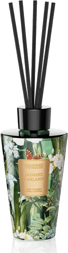 M&SENSE Difusor de cañas de jazmín con varillas - 8.79 fl oz, difusor de aceite esencial no tóxico para el hogar, fragancia con varillas,