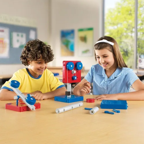 Miniatura 2 de Learning Resources Simple Machines - Kits STEM, kit de máquinas simples para aula, poleas y engranajes para niños, juegos de construcción