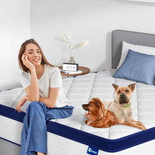 Miniatura 2 de Avenco Colchones King de 10 pulgadas en una caja para aliviar el dolor y aislamiento de movimiento, colchón de cama King certificado CertiPUR-US
