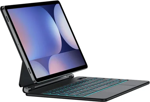 Miniatura 10 de JUQITECH Magic Keyboard - Funda para Samsung Galaxy Tab S6 Lite de 10.4 pulgadas, soporte magnético flotante voladizo inalámbrico retroiluminado