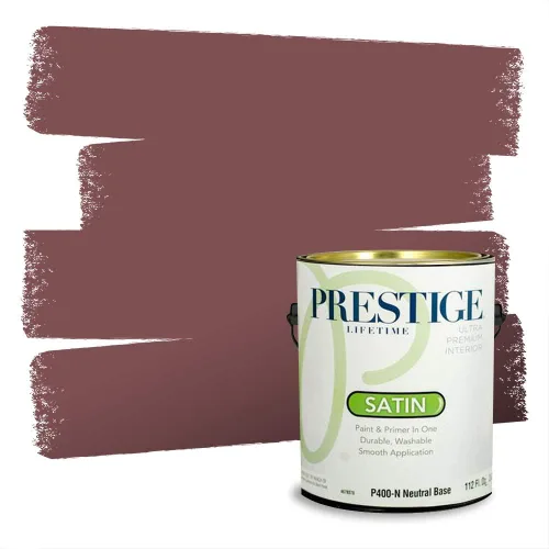 Miniatura 622 de Prestige Paints Pintura exterior e imprimación en uno, 1 galón, plano, coincidencia comparable de Valspar* Amber Rose*