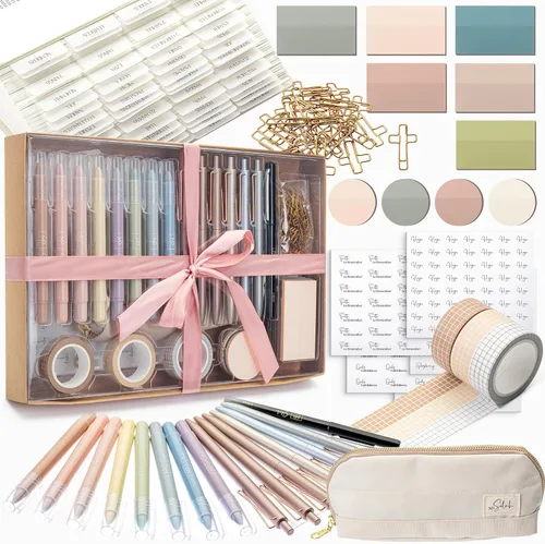 Mr. Pen- Conjunto de diario bíblico (colección Selah) | Complete Faith Journaling Kit with Highlighters, Pens, Sticky Notes, Tabs, Washi Tape &