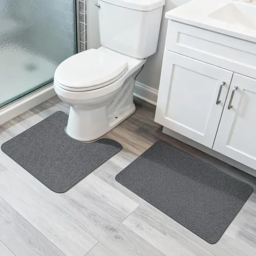 Miniatura 28 de Bosap Alfombra de Baño, Alfombras Corredoras de Baño Ultra Delgadas, Alfombras de Baño Grandes para Baño, Secado Rápido, Antideslizante, Lavable a