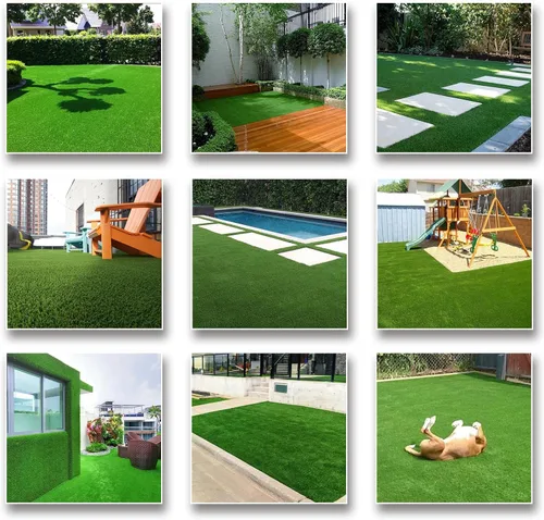 Miniatura 9 de SunVilla Alfombra de césped artificial para interior y exterior, 1 pie x 13 pies (13 pies cuadrados) Alfombra sintética gruesa y realista de césped