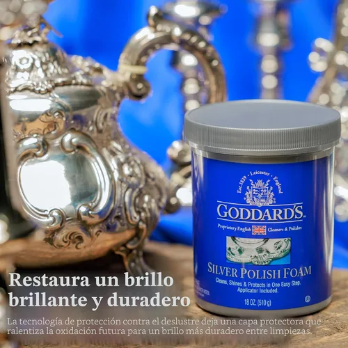 Miniatura 7 de Goddard's Espuma de pulido de plata, limpiador de joyas de plata para antigüedades, accesorios, adornos y más, limpiador para protección