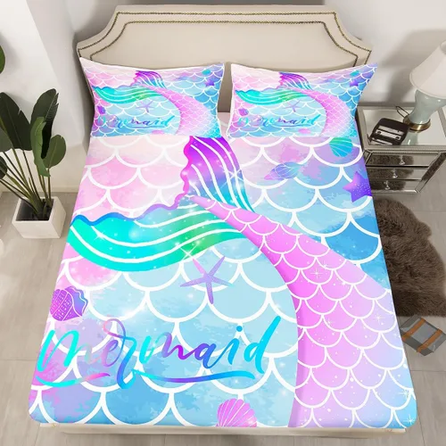 Miniatura 25 de Homewish Dreamcatcher - Juego de sábanas bajeras bohemias con mandala de 2 piezas con 1 funda de almohada, juego de sábanas bajeras de poliéster