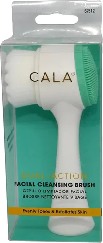Miniatura 2 de CALA Cepillo de limpieza facial de doble acción (menta), cerdas suaves superfinas que limpian profundamente los poros, elimina el aceite