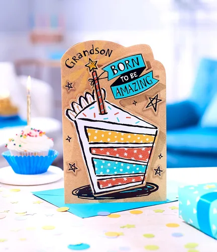Miniatura 6 de American Greetings Tarjeta de cumpleaños para nieto (Awesome)