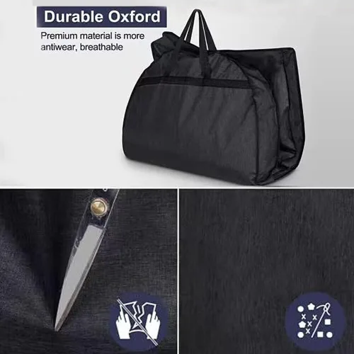 Miniatura 5 de Bolsas de ropa de 60 pulgadas para viajes, bolsas de traje para hombres, almacenamiento de armario, bolsa de ropa colgante para vestido de boda