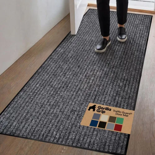 Miniatura 62 de GORILLA GRIP Tapete impermeable para puerta de protección de tráfico, tapetes de entrada resistentes, respaldo fuerte, alfombras comerciales