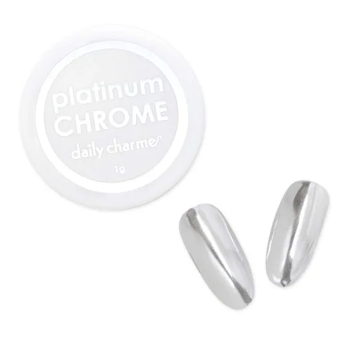 Miniatura 4 de Polvo de uñas cromado cromado diario, 0.03 oz, polvo de inmersión metálico para arte de uñas, polvo cromado de manicura con efecto espejo, manicura