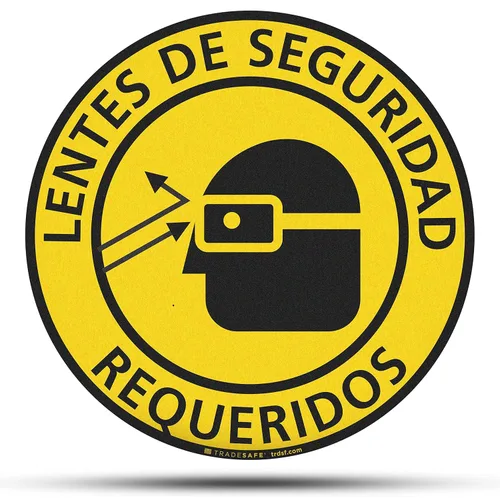 Miniatura 12 de TRADESAFE Adhesivo antideslizante para el suelo del área del casco español – Señal de precaución del Área de USO De Cascos, letrero de vinilo