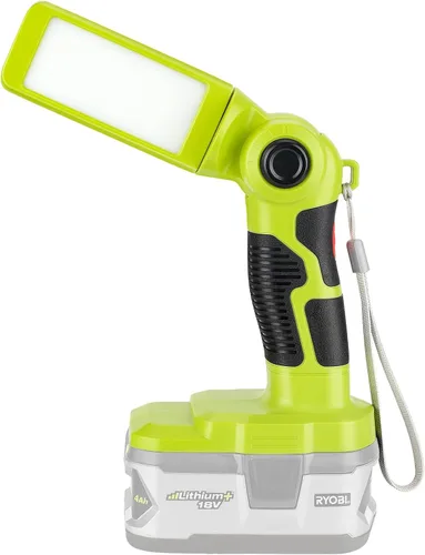 YEX-BUR Luz de trabajo LED para batería Ryobi de 18 V, linterna portátil de 12 W 1000 LM con protección de bajo voltaje Iluminación giratoria de 270