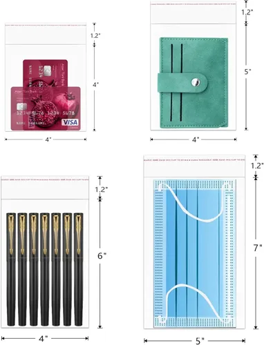 Miniatura 4 de 500 bolsas autoadhesivas para violonchelo de 4 x 6 pulgadas, bolsas de celofán transparente de 1 mil, bolsas de plástico OPP para galletas, jabones
