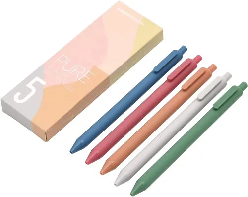 Miniatura 3 de Kaco - Bolígrafos retráctiles Pure de gel, punta extrafina, 0.5 mm, 5