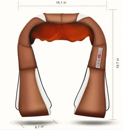 Miniatura 7 de TOEWOE Masajeador de cuello, masajeador de espalda con calor, masajeador eléctrico de hombro, masajeador Shiatsu, masajeador de espalda y cuello
