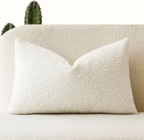 Miniatura 61 de Foindtower Fundas de almohada decorativas con textura de boucle, fundas de almohada sólidas, neutrales, suaves y acogedoras para silla, sofá