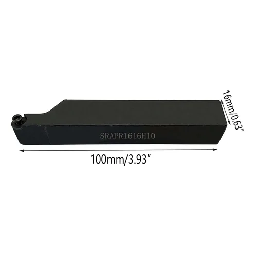 Miniatura 3 de GBJ Soportes de torneado de torno de 45° SRAPR1616H10 de 5/8 de pulgada y 0.630 in con 10 piezas RPMT10T3 de insertos de torneado redondos