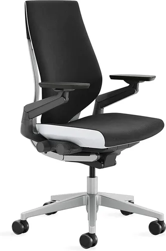 Silla de oficina Steelcase Gesture - Silla de trabajo ergonómica con ruedas para alfombra - Cómoda - Fácil de ajustar para escritorio - Brazos de