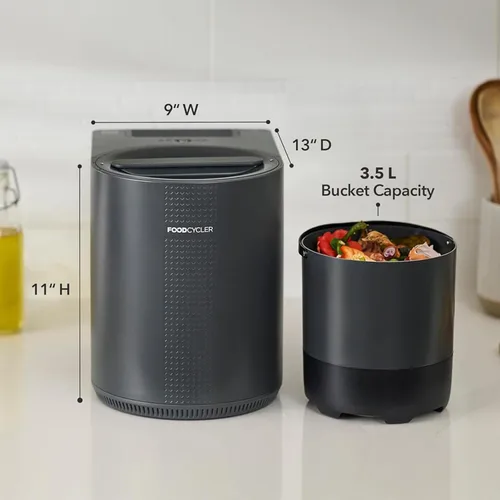 Miniatura 3 de Food Cycler Eco 3 Reciclador de Alimentos Compacto para Cocina Alternativa de Encimera de Compostaje Interior Dispositivo Eléctrico de Gris