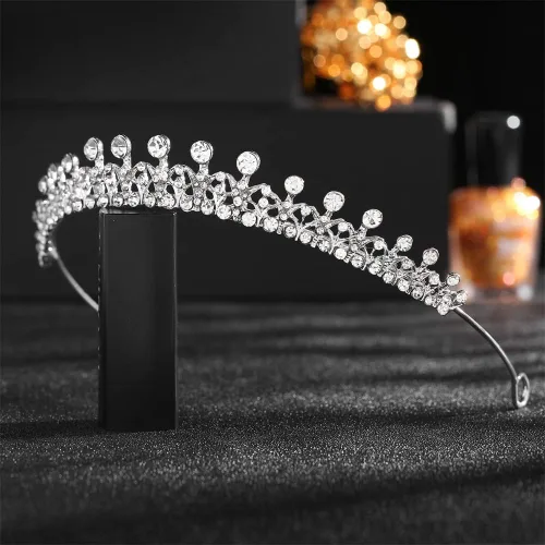 Miniatura 7 de Crystal Tiara Crown For Women Bridal Hair Ornaments for Birthday Pageant Wedding Prom Women Girls Hair Accessories