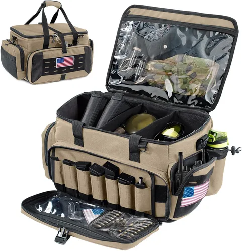 Miniatura 13 de Bolsa grande táctica para pistola de campo de tiro con 2 estuches para pistolas de diferentes tamaños