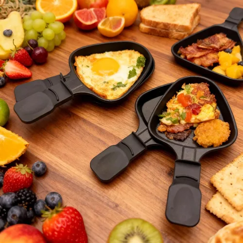Miniatura 7 de HONNE Mini parrilla con revestimiento antiadherente, accesorios para derretir queso, repuesto de raclettes/platos adicionales de raclette