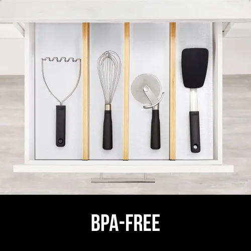 Miniatura 6 de GORILLA GRIP DripGuard - Forro para estantes, protector no adhesivo para cajones y gabinetes de cocina, antideslizante, de plástico con superficie