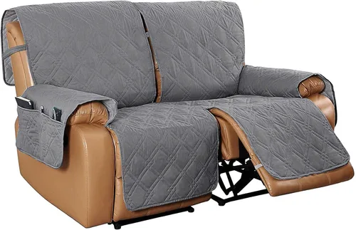 Miniatura 18 de Beacon Pet Funda para silla reclinable, funda elástica para sofá reclinable de 2/3 plazas, funda impermeable con bolsillos, protector de muebles