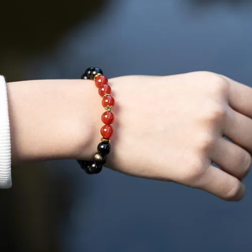 Miniatura 11 de Pulseras de cristal con cuentas de Charka para mujer, hechas a mano con aventurina verde de 0.315 pulgadas (0.315 in), pulseras de piedra de cristal
