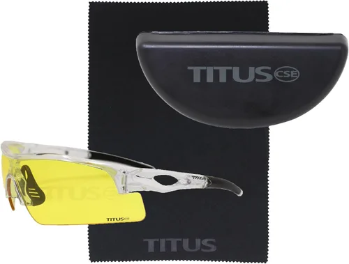Miniatura 32 de TITUS G20 Gafas de seguridad para todos los deportes, protección para motocicletas, compatibles con ANSI Z87+ Marco negro - Lente ahumado - Con bolsa