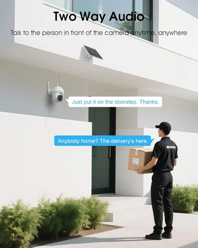 Miniatura 7 de ARCCTV Cámaras de seguridad solar inalámbricas para exteriores, cámara de 4MP con vista de 360° alimentada por batería para exteriores, visión