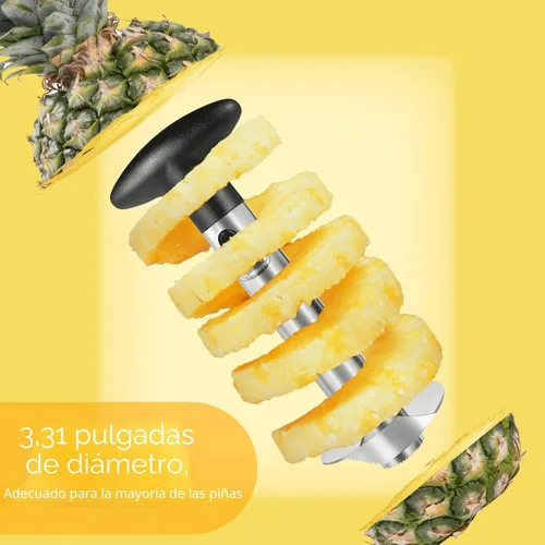 Miniatura 2 de Descorazonador de piña, [mejorado, reforzado, cuchilla más gruesa] Descorazonador de piña premium Newness (negro)
