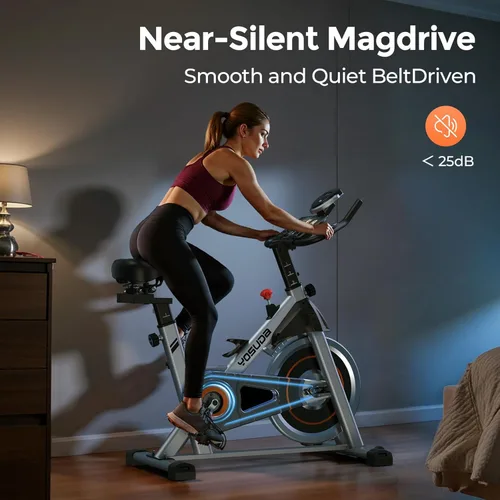 Miniatura 4 de YOSUDA Exercise Bike, Brake Pad Stationary Bike for Home with Exclusive App, Magnetic Indoor Cycling Bike with 300 lb Weight Capacity, Low Noise