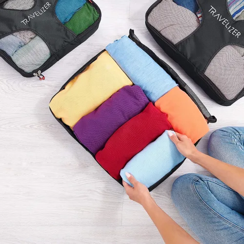 Miniatura 7 de Juego de 5 organizadores de equipaje de viaje para bolsa y maleta