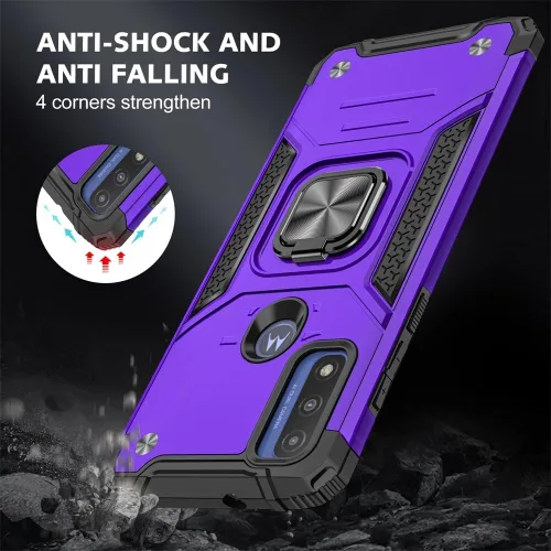 Miniatura 2 de Funda para Moto G Pure, funda Moto G Power 2022, soporte giratorio de grado militar de 360° (resistente), fundas protectoras a prueba de golpes