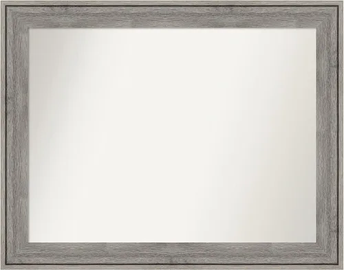 Miniatura 250 de Amanti Art Espejo de pared personalizado no biselado (24.5 x 24.5 pulgadas), marco gris marrón alta, varios tamaños personalizados, espejo de baño