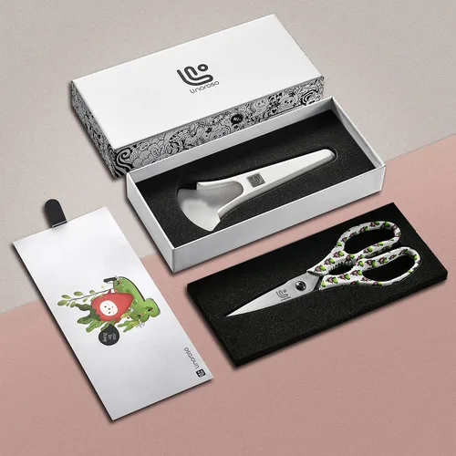 Miniatura 9 de Linoroso Tijeras de Cocina Resistentes Tijeras de Cocina con Soporte Magnético Hechas con Acero Japonés 4034, Tijeras de Cocina Multipropósito Ultra