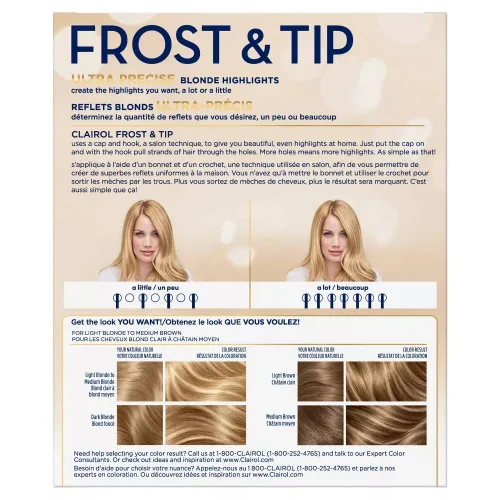 Miniatura 2 de Clairol Nice'n Easy Frost & Tip - Tinte para el cabello original, color rubio claro a castaño medio, paquete de 1 unidad