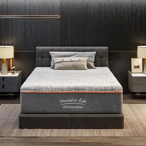 Miniatura 11 de Colchón tamaño Queen de 8 pulgadas, colchón con espuma viscoelástica de gel y resortes en bolsillos, Euro Top de firmeza media, color negro