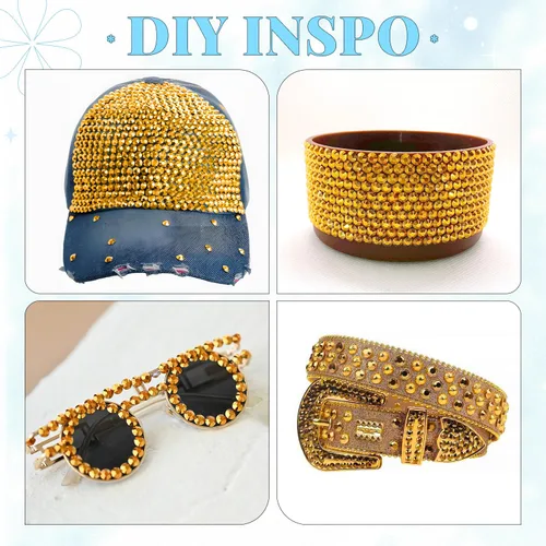 Miniatura 4 de 12000 diamantes de imitación de resina para decorar con brillantes con 3 piezas de pegamento para joyería B7000, 2 cajas de diamantes de imitación