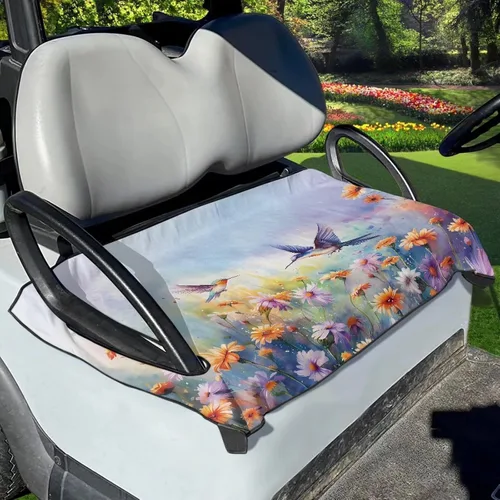 Miniatura 46 de Suobstales Fundas de Asiento para Carrito de Golf/Toalla de Asiento, Almohadillas de Asiento Transpirables para Carrito de Golf, Manta para Club