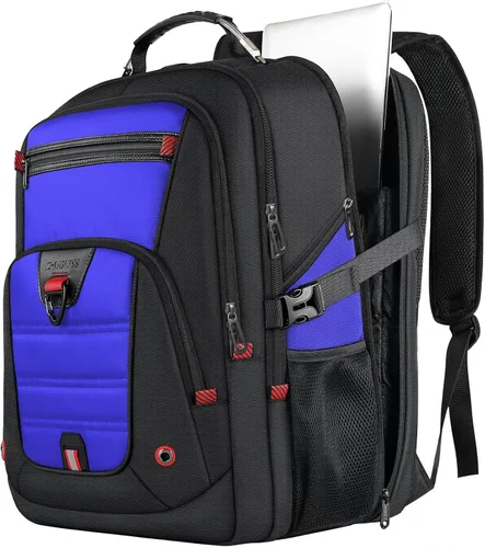 Miniatura 9 de Z-MGKISS - Mochila de viaje extra grande, 52L, TSA, 17.3 pulgadas, antirrobo, mochila grande de 17 pulgadas para portátil de negocios, para hombres