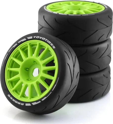 Miniatura 7 de Lifehead 1/8 Escala 4.055 in Diámetro Exterior RC Flat Track Car Rally Coche Neumáticos y llantas para HPI WR8 HSP Hobao ARRMA Redcat Losi Kyosho