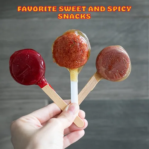 Miniatura 4 de Zumba Rica - Paleta de chile en polvo, 12 unidades, paletas con cubierta de chile en polvo con caramelo, piruleta mexicana, caramelo de chile