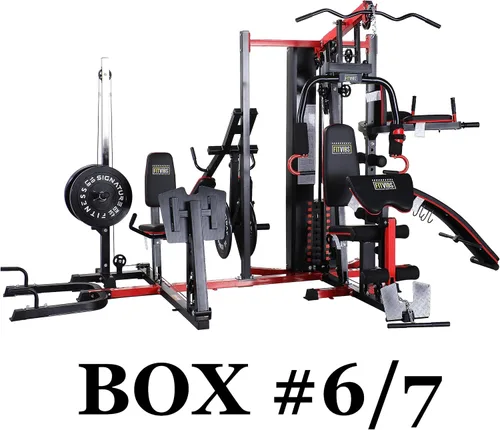 Miniatura 4 de Fitvids Multifunctional Home Gym System Workout Station with Leg Extension and Preacher Curl, 122.5LB Weight Stack, Multiple Options, Multiple